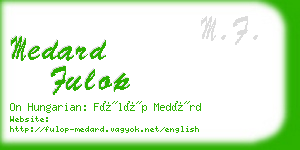 medard fulop business card